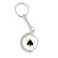 thumbnail image 1 of spade un Modèle de Cartes à Jouer Rotatif Porte-Clés Accessoires de Disque clip de Chaîne, 1 of 3
