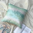 thumbnail image 3 of Pillow Case With Zipper, Blue Pillowcases, Pillow Covers 24x24 inch (60x60 cm) Blue, Silk Throw Pillow Covers, Handmade Pillow Covers, Modern Style, Ombre - Frozen, 3 of 14