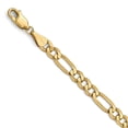 thumbnail image 3 of FJC Finejewelers 14 kt Yellow Gold Flat Figaro Chain Bracelet 7 Inches x 5.25 mm, 3 of 7