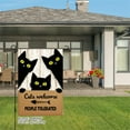 thumbnail image 3 of AMHNF Cats Welcome People Tolerated Linen Garden Flag for Halloween Home Outdoor Garden Yard Decor 12x18 inch, 3 of 5