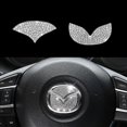 thumbnail image 1 of Steering wheel logo sticker, Bling Bling car steering wheel decoration diamond sticker suitable for Mazda, DIY car steering wheel logo, 1 of 5