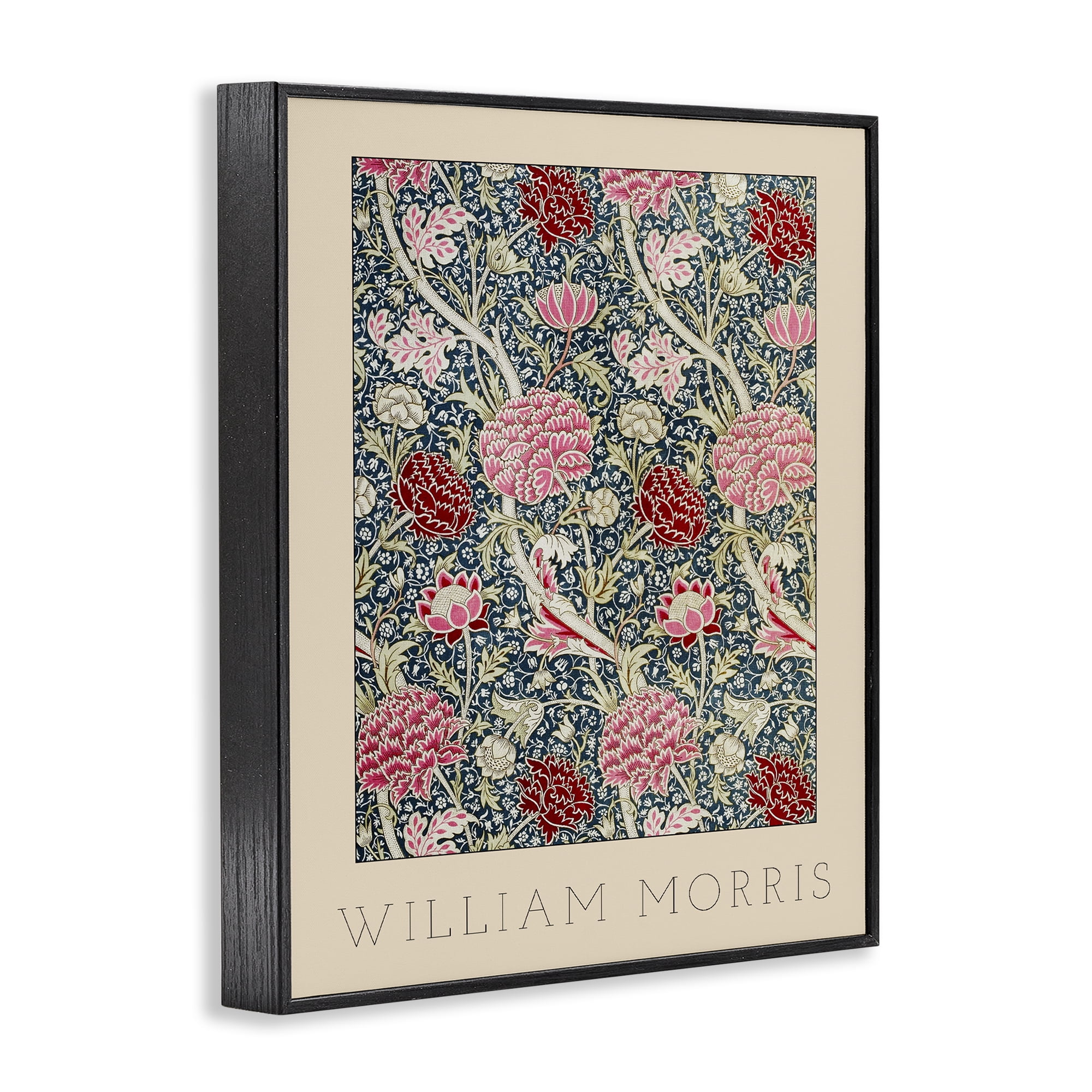 Stupell Industries Ornate Intertwined Flower Classic Black Framed Giclee Art, design by Lil' Rue