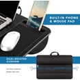 thumbnail image 4 of Home Office Pro Lap Desk with Wrist Rest, Mouse Pad, and Phone Holder - Black Carbon - Fits up to 15.6 Inch Laptops - Style No. 91598, 4 of 4
