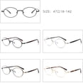thumbnail image 4 of Oval Glasses For Men Thin Metal Eyeglasses Frame Women Unisex Clear Lens Eyewear, 4 of 8