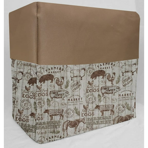 Canvas Farmers Market Bread Machine Cover by Penny's Needful Things (Khaki)