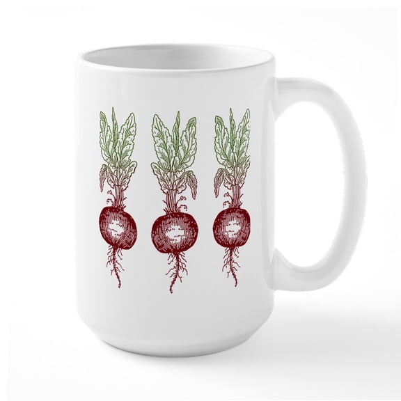 CafePress - Beets Large Mug - 15 oz Ceramic Large White Novelty Mug