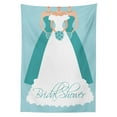 thumbnail image 3 of Ambesonne Party Tablecloth Rectangular Table Cover, Bride with Bridemaids, 52"x70", Turquoise Blue and White, 3 of 4