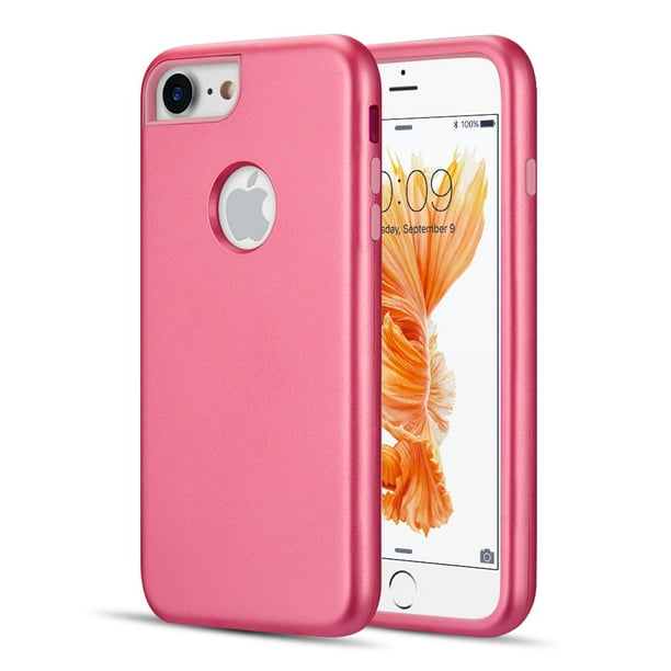 For Iphone Se Se2 Case By Insten The Max Series 2 Tone Scratch Resistant Dual Layer Hybrid Pc Silicone Case Cover For Apple Iphone Se Se2 7 8 Hot Pink Walmart Com Walmart Com