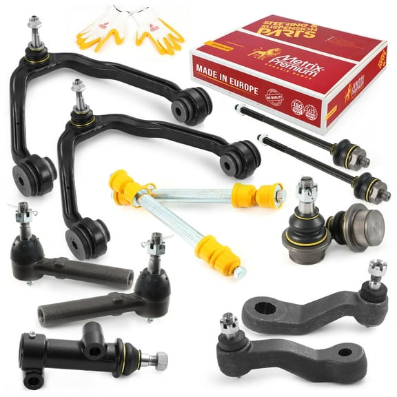 Metrix Premium Chassis Parts - Front End Suspension Kit Fits 02-06 Cadillac Escalade, 02-06 Chevrolet Avalanche 1500, Ball Joints, Tie Rod Ends, Pitman Arm, Idler Arm, Sway Bar Links, Control Arms