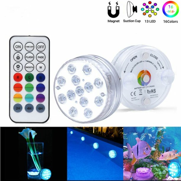 Luz subacuática para piscina, IP68 Foco LED impermeable para piscina con control remoto RF, lámpara de luz LED para piscina sobre el suelo - 13 luces + control remoto infrarrojo 1 esquí esquí Gafas de esquí