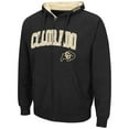 thumbnail image 2 of Men's Colosseum Black Colorado Buffaloes Arch & Logo 3.0 Full-Zip Hoodie, 2 of 3
