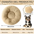 thumbnail image 2 of Cama para Perro, Camita para Perrito Redonda Lavable Diámetro de 60 Cm, Cama para Mascotas con Parte Inferior Antideslizante y Cómodo Mullida Felpa, Cama de Felpa para Perros y Gatos (Albaricoque), 2 of 7