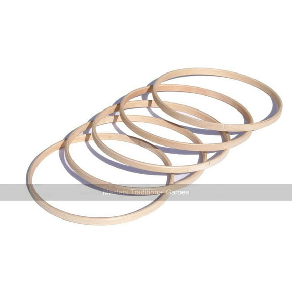 Set of 5 wooden Hoops for Hoopla (17cm diameter)