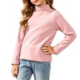 thumbnail image 4 of SELONE Mock Neck Sweatshirt Kids Long Sleeve Layering Top Comfy Knitted Solid Sweatshirts Girls Fall Outfits 1-12Y, 4 of 6