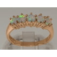 thumbnail image 3 of LBG British Made 18k Rose Gold Natural Opal Womens Promise Ring - 33 size options - Size 4.5, 3 of 6