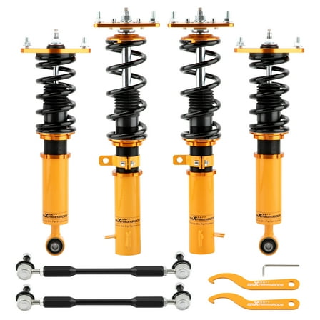 maXpeedingrods Coilovers for Subaru Forester 2019-2021 SK9, 24 Levels Damper Adjustable Coilover Suspension Kit, Height Adjustable Shock Absorber Struts, Lowering Kit Gold
