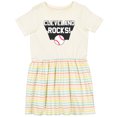 thumbnail image 3 of Inktastic Cleveland Rocks with Baseball Girls Toddler Dress, 3 of 5