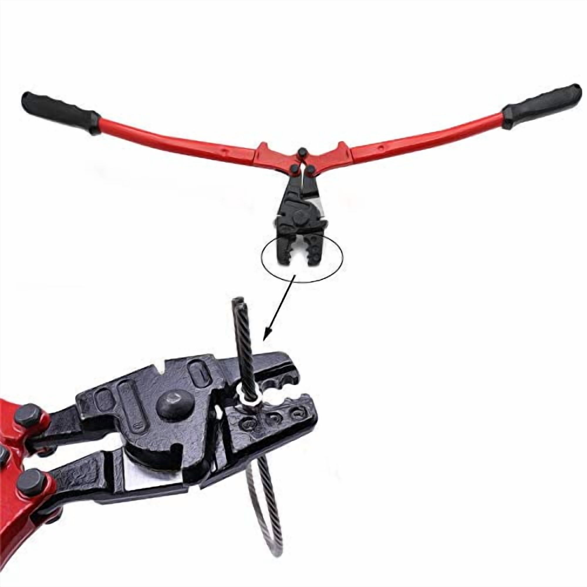 HongK- 14" Hand Swager Swaging Crimping Tool for Wire Rope Cable Swage 1/16" 3/32" 1/8" [P/N: ET-TOOL030-14-RED]