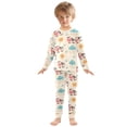 thumbnail image 3 of Cow Sun Pattern Cotton Pajamas 2 Piece Set Sleepwear Soft and Comfortable Homewear Nightwear, 3 of 7