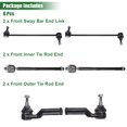 thumbnail image 4 of Kit de suspensión delantera de 6 piezas, extremos de barra de dirección interior y exterior, enlace de barra estabilizadora delantera para Ford C-Max, para Ford Escape, 4 of 7