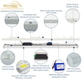 thumbnail image 6 of 4FT LED Wraparound Emergency Stairwell Light, Battery Backup, IP20, 20W(2500lm)/40W(5000lm), 3/4/5000K CCT Selectable, 100-277V, Flush Mount Commercial LED Wrap Shop Ceiling Light Fixture, FCC, 6 of 13