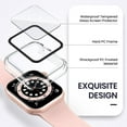 thumbnail image 5 of [2 PACK] for Apple Watch Screen Protector Case,Waterproof PC Full Cover Built-in Tempered Glass Film,iWatch Bumper for Apple Watch Series 7 (Clear+Clear, 44mm), 5 of 5