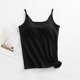 thumbnail image 1 of Pijama de manga corta para mujer, transpirable, con cuello en V, con tirantes, sin mangas y blusa de poliéster., 1 of 3