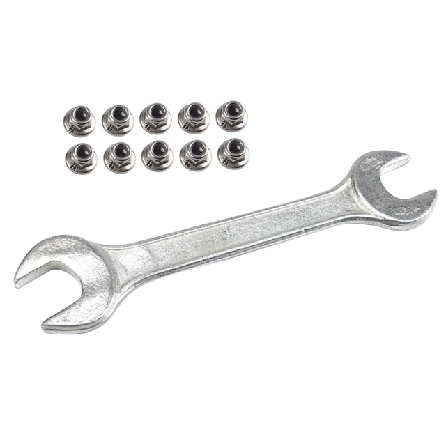 OULII 10pcs Self-locking Flange Nut Nylon Insert Lock Nuts for Construction