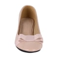 thumbnail image 4 of Krisp - Zapatos de piel con tacón bajo y lacito para chica mujer (Nude), 4 of 4