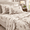 Butterfly Blossom-King, variant on Vintage Beige King Size 4-Piece Bed Sheet Set with Deep Pockets