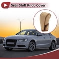 thumbnail image 2 of Cubierta de pomo de cambio de marchas Unique Bargains Universal para coche SUV camión RV estilo gancho y bucle protector de mango de cambio de PU algodón espacial amarillo marrón, 2 of 7
