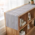 thumbnail image 6 of Wood Grain Rustic 70 Inch Table Runner, Farmhouse Striped Wooden Plank Farmhouse Dresser Scarf Cotton & Linen Tablerunner for Dining/Kitchen Island/Holiday Party Décor 13" x 70", 6 of 9