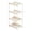 White-L, variant on Eolstice Freestanding White 4-Tier Plastic Storage Shelf, Multipurpose Organizer Rack, Indoor Household Kitchen Bathroom Utility Storage Unit