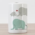 thumbnail image 3 of Cartoon Ceramic Toothbrush Holder, Family Love Theme Elephants Mother's Day Theme, Decorative Versatile Countertop for Bathroom, 4.5" X 2.7", Pale Pink Seafoam Grey, 3 of 4