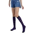thumbnail image 1 of Linyer Stripes Thigh High Socks Simple Style Sports Games Legwarmers Valentines Day Women Accessories for Daily Wear Halloween Party Purple stripe, 1 of 3