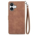 thumbnail image 3 of for iphone 16 6.1 inch Case, Wallet for Women Men, Durable PU Leather Magnetic Flip Lanyard Strap Wristlet Zipper Card Holder Wallet Phone Case for iphone 16, 3 of 10