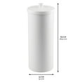 thumbnail image 4 of iDesign Toilet Paper Canister with Lid, Storage for 3 Rolls, 6.3'' x 15.5'', White, 4 of 5