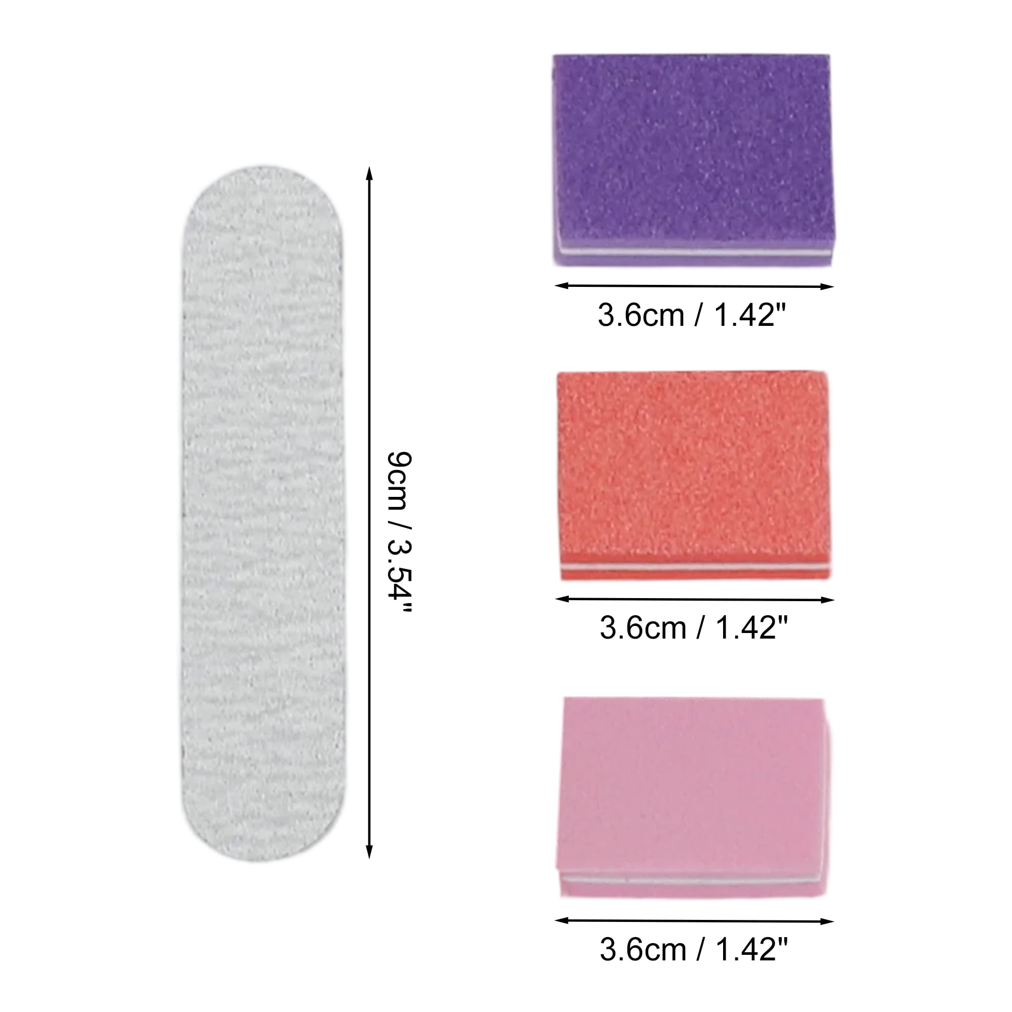 Unique Bargains Convenient Manicure Tools Kit for Nail Care Orange Purple Pink Gray