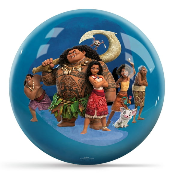 Disney Moana 2 Characters Undrilled Bowling Ball 8lb