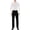 White, variant on Men's Latin Salsa Dance Leotard Long Sleeve Glitter Ballet Dance Unitards with Straight Leg Trousers Blue S