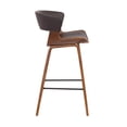 thumbnail image 4 of Modern 26-Inch Counter Height Bar Stool - Wood & Faux Leather, 4 of 6