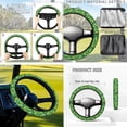 thumbnail image 5 of XYZCANDO Green Hat Golf Cart Seat Covers Dog Paw Golf Cart Steering Wheel Covers Golf Cart Flags 4 Set St. Patrick's Day Golf Cart Seat Towel Easy to Install Golf Cart Wheel Cover Green, 5 of 7