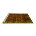 thumbnail image 2 of Ahgly Company Machine Washable Indoor Rectangle Abstract Yellow Modern Area Rugs, 2' x 5', 2 of 4