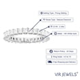 thumbnail image 5 of Vir Jewels 2 CTTW Princess Diamond Wedding Band Eternity Ring Women 14K White Gold Prong Set, 5 of 9