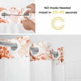 thumbnail image 2 of No Hook Shower Curtain with Snap in Liner, Retro Orange Berry Tree Leaf Waterproof Bath Curtain Double Layers with See Through Top Window, Watercolor Fruit Plant Art Hotel Shower Curtains 48x72in, 2 of 9