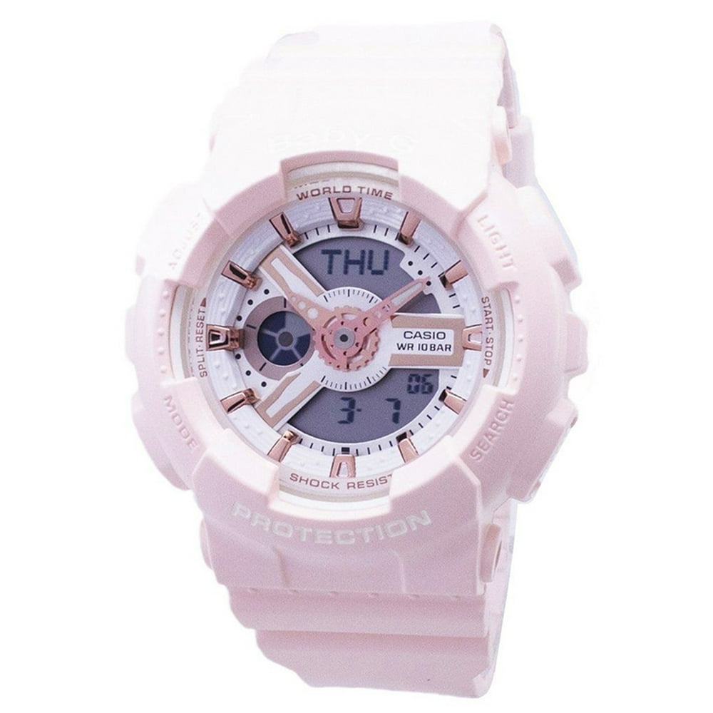 Casio - Casio Baby-G Digital Quartz World Time 100m Pink Resin Watch ...