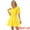 Yellow, variant on Unique Bargains Women's Ruffled Tiered Boho V Neck Smocked Waist Hem Peasant Bohemia Dress XS Yellow