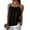 Black-01, variant on Women's Spaghetti Strap Cami Top, Flowy Gathered Textured Camisole for Summer Casual & Beach