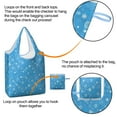 thumbnail image 4 of 5 Pack Foldable Shopping Bag,Blue Christmas Snowflake Pattern Reusable Grocery Bags with Pockets,Large Reusable Tote Bags with Handles Waterproof & Lightweight, 4 of 6