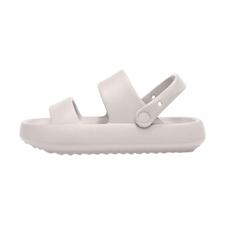 OAVQHLG3B Platform Sandals for Womens Dressy Summer Beach Sandal Solid Breathable Comfort Shoes Cushion Slipper